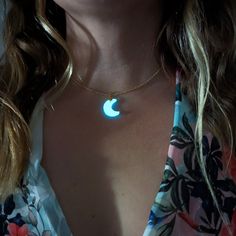 glow in the dark moon necklace best gift for girl, best gift for women, a magical gift for special occasions, love gift, friend gift. Introducing our enchanting Glow-in-the-Dark Moon Pendant Necklace, a celestial masterpiece that captures the magic of the night sky. This stunning piece of jewelry is not only a captivating fashion accessory but also a source of wonder and fascination. Luminous Moon Pendant: The centerpiece of this necklace is a meticulously crafted moon-shaped pendant that glows Glow In The Dark Accessories, Glow Crafts, Best Gift For Women, Birthday Necklace Gift, Magical Gift, Gift Friend, Witch Jewelry, Moon Pendant Necklace, Dark Moon