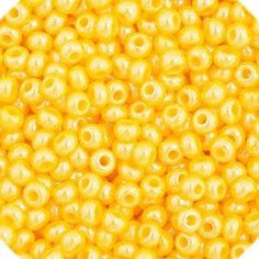 Preciosa Ornela 11/0 Preciosa Seed Beads 11/0 Golden Yellow Luster Opaque Preciosa Seed Bead Crystal Crafts, Bead Store, Mail Letters, Bead Stringing, Plastic Beads, Craft Materials, Golden Yellow, Cut Glass, Seed Bead