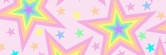 an image of colorful stars on pink background