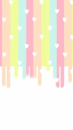 an abstract background with hearts in pastel colors and vertical stripes on the bottom right corner