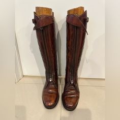 Men’s Size 11 Calf Width 16.2” Height 17.2” Comes With Boot Trees Incredible Shape, Really Beautiful By Alberto Vannucci Polo Boots, Boot Tree, Men's Shoes, Shoe Boots, Trees, The Incredibles, Boots, Leather, Color