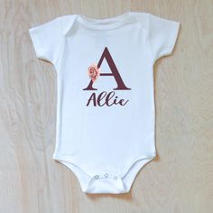 Personalized Initial Boho Onesie at Hi Little One Personalized Onesie Girl, Boho Onesie, Girl Onsies, Cricut Press, Name Onesie, Onesie Ideas, Cricut Baby, Boho Brand