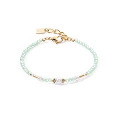 Be enchanted by the playful elegance of our delicate Little Twinkle Pearl Mix bracelet in refreshing light green. Wear the bracelet with your favourite cocktail dress or as a stylish accent to your business wardrobe. It is versatile, carefree and perfect for every day. Chic Green Jewelry For Spring, Chic Green Spring Jewelry, Elegant Adjustable Light Green Jewelry, Elegant Green Bracelets As Gift, Elegant Green Beaded Bracelets For Formal Events, Elegant Green Beaded Bracelets For Formal Occasions, Chic Green Jewelry For Gifts, Elegant Spring Beaded Jewelry, Green Spring Party Jewelry