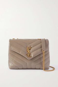 Ysl Loulou Bag, Vacation Accessories, Taupe Leather, Essential Items, Small Quilts, Saint Laurent Bag, Brown Leather Boots, Quilted Leather, Free Bag