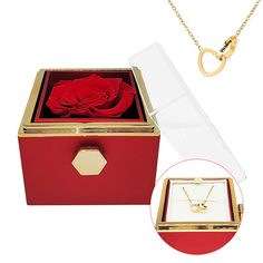 Rotating eternal rose engraved necklace valentines mother day gift box Engraved Interlocking Heart Valentine's Day Jewelry With Gift Box, Valentine's Day Anniversary Jewelry With Gift Box, Heart-shaped Jewelry For Valentine's Day With Gift Box, Heart-shaped Jewelry Gift Box For Anniversary, Heart-shaped Jewelry With Gift Box For Anniversary, Heart Jewelry In Gift Box For Anniversary, Heart Jewelry With Gift Box For Anniversary, Heart Jewelry With Gift Box For Her, Heart Pendant Jewelry Gift With Box