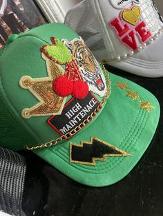 Patch Posh Co., tells a story with each custom order! Truck Hat, Swag Hats, Hat Bar, Pig Pen, Patch Hats, Handmade Patch, Custom Trucker Hats, Classy Winter Outfits, Diy Socks