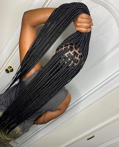 Box Braids Knotless, Extension Hairstyles, Braids Weave, Braid Weave, 4a Natural Hair, Braids Styling, Protective Braids, Braids Knotless, Hair Charms