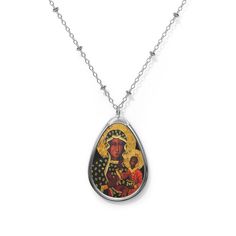 Our Lady of Czestochowa - Catholic pendant and necklace chain The personalized pendant and its chain are made with robust brass material for dazzling looks that are long-lasting. The print panel is made with aluminum while the pendant itself comes in a unique shape of an ellipse. .: Brass pendant and necklace chain .: Ellipse-shaped pendant .: White print base .: Lobster clasp closure Key Features: Elipse shape: The necklace has an elipse-shaped pendant Lobster clasp closure: Convenient and stur Our Lady Of Czestochowa, Catholic Jewelry, Personalized Pendant, July 2022, Catholic Gifts, Religious Jewelry, Limassol, Brass Pendant, Religious Gifts