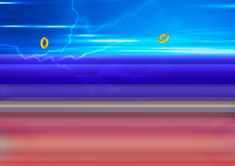 an image of a blue and red background with yellow circles in the middle that appear to be lightning