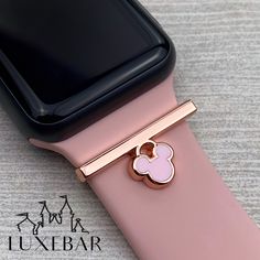 LuxeBars are the perfect way to accessorize your watch band for any time or anywhere. Just simply slide it on and you are ready to go. Whether you are looking for simple elegance or something fun and whimsical, these are for you. Our LuxeBar can be worn alone or stacked together to create the right amount of glam for any occasion! COMPATIBILITY - Fits most Apple watch bands, Versa Fit Bit watch bands and most 20mm and 22mm watch bands. SHIPPING: Orders generally ship in 1-2 business days, unless Fit Bit Watch, Apple Watch Charm, Screw Bracelet, Slider Bar, Fit Bit, Tech Wear, Magic Bands, Wearable Tech, Rose Gold Glitter