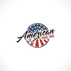 an american made vans logo with the word america in red, white and blue colors