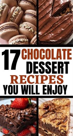 chocolate dessert recipes you will enjoy