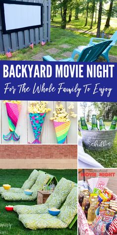 backyard movie night for the whole family to enjoy