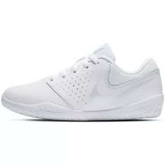 Nike Sideline IV "White" Preschool Girls' Cheerleading Shoe View 4 Nike Cheer Shoes, Sideline Cheer, Cheerleading Shoes, Varsity Cheer, Preschool Girl, Cheer Shoes, Cheer Hair, Cheer Outfits, Adidas Tubular Defiant