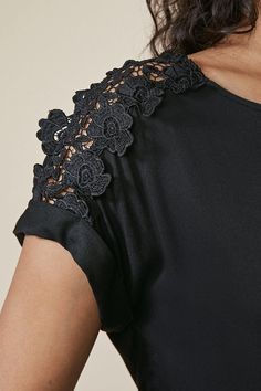 Lace Trim T Shirt Oasis Fashion, Fashion Face, Quick Delivery, Lace Tops, Lace Trim, Oasis, Buy Online, Shop Now, Trim