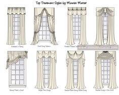 the different types of curtains and drapes for windows with draperies on each side