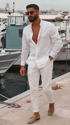 White Beach Outfit, Yacht Outfit, Cancun Outfits, Beach Wedding Outfit