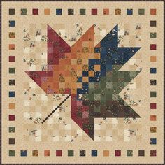 a quilt with an arrow on it