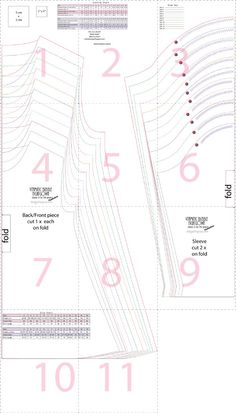 the pattern is cut out and ready to be used for sewing or quilting, with numbers