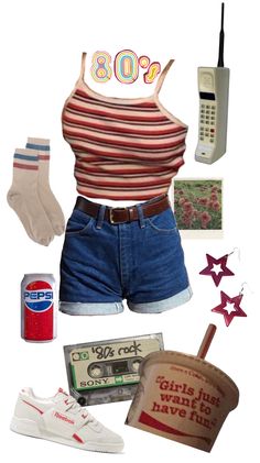 Aesthetic Decades Outfits, 80s Fashion Women Summer, Actual 80s Outfits, 80s Fashion High Schools, Back To The 80s Outfit, 80s Outfits Women Summer, 1985 Fashion Woman Outfit, Things To Wear To The Fair, Realistic 80's Outfits