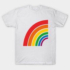 Rainbow -- Choose from our vast selection of Crewneck and V-Neck T-Shirts to match with your favorite design to make the perfect graphic T-Shirt. Pick your favorite: Classic, Boxy, Tri-Blend, V-Neck, or Premium. Customize your color! For men and women. Trendy Multicolor Pride T-shirt, Cotton T-shirt With Rainbow Print For Pride, Trendy Crew Neck T-shirt For Pride, Trendy Rainbow Pride T-shirt, Trendy Rainbow T-shirt For Pride, Trendy Cotton T-shirt With Rainbow Print, Rainbow Crew Neck T-shirt For Pride, Retro Rainbow T-shirt For Summer, Trendy Rainbow Short Sleeve T-shirt