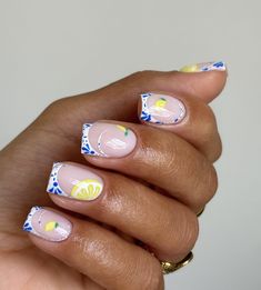 Elegant French Manicure, Lemon Nails, Modern Nails, Fall Acrylic Nails, 3d Studio, Simple Nail, Summer Acrylic Nails, Simple Nail Designs