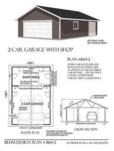 two car garage with shop plans and floor plans for 2 car garage plans in one story