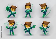 an animated character poses in various positions to show how to use the gestures for animation