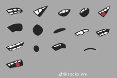 an image of different eyes and mouth shapes