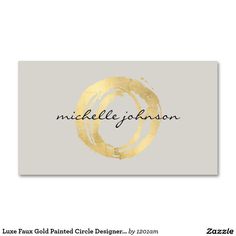 a white business card with gold foil on it and the words, middlee johann