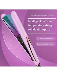 Mini Ceramic Flat Iron 0.7 Inch, Hair Straightener For Short Hair, Curls, Bangs - Adjustable Temperature, Portable Dual Voltage With Travel Pouch For Women, Men Pink      Hair Straightening Irons,Multi-Styler Flat Iron   Personal Care Appliance, size features are:Bust: ,Length: ,Sleeve Length: Travel Flat Iron, Titanium Flat Iron, Hair Straightener And Curler, Ceramic Flat Iron, Hair Straighteners Flat Irons, Hair Straightening Iron, Hair Curls, Straighten Iron, Hair Straightening