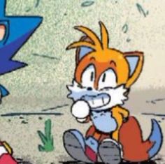 sonic the hedgehog and tails are talking to each other