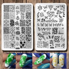 PRICES MAY VARY. 【FASHION DESIGN】 The Nail Templates Image Plates Have Different Beautiful Patterns , You Can Choose Any Nail Plate To Make Good Nail Design With Stamper What You Want. 【MULTIPLE APPLICATION】 Suitable For Both Beginners And Experienced Ones, Great For Nail Polish, Uv Gel, Artificial & Acrylic Nails, Etc. Also A Best Gift For Girlfriend, Mother, Daughter. 【STIR YOUR CREATIVITY】Get Creative With Your Favorite Nail Design Again And Again With These Reusable Stamping Plates! Pair Wit Geometric Accessories, Butterfly Stamp, Steel Nails, Art Butterfly, Steel Nail, Leaf Images, Ad Template, Nail Stamping Plates, Ad Art