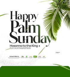 the happy palm sunday website is displayed