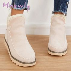 Style: Daily,Casual Color: Brown, Black, BeigeType: warm ankle bootsHeight: Low Heel (about 2cm)Size Fit: True To SizeType: Slip on type [20231206] Ripped Jeans Style, Ripped Jeans Women, Mom Pants, Fur Lined Boots, Denim Trousers, Black Tank, Cotton Pants, Short Boots, Ripped Jeans