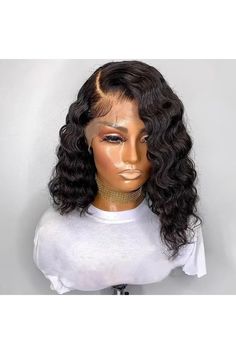 Loose Deep Wave Bob Human Hair Wigs for Women 180% Density 13x4 HD Transparent Lace Front Wigs Curly Glueless Ocean Wave Side Part Lace Wig Brazilian Virgin Hair Pre Plucked With Baby Hair 8Inch Loose Deep Wave Bob, Side Part Lace Wig, Lace Front Wigs Curly, Deep Wave Bob, Bob Human Hair Wigs, Wigs Curly, Twist Braid, Hair Wigs For Women