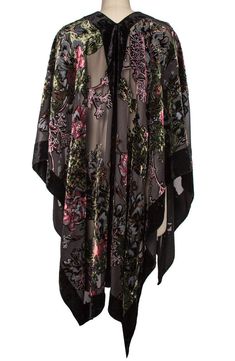 The Ione is a luxe velvet burnout staple that's sure to add a glamorous energy to any outfit. 42" length (size OS) Open front Kimono sleeves 50% rayon, 50% polyester Hand wash, line dry Imported Model Stats: 5'10" height; 34" bust; 27" waist; 35" hips. Model is wearing size OS. Velvet Burnout, Kimono Sleeves, Kimono Sleeve, Cleaning Clothes, Nordstrom Rack, Kimono Top, Women Wear, Nordstrom, Style Inspiration