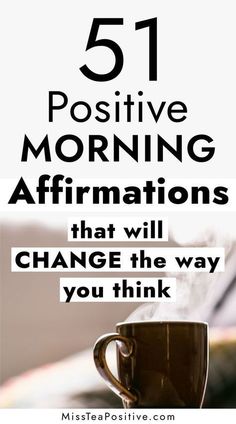 How to practice positive thinking? Here are 51 powerful morning affirmations to start your day with positivity! This list of positive affirmations include the best self love affirmations for women, daily motivation quotes for work, body positivity and gratitude mantras to live by for moms, words of affirmations for entrepreneurs, strong affirmations for confidence, short vision board words, law of attraction affirmations for success, early morning affirmations for positive mind, energy & change. Short Positive Affirmations, Positive Morning Affirmations, Positive Morning, Affirmations For Success, Gratitude Affirmations, Daily Positive Affirmations, Success Affirmations