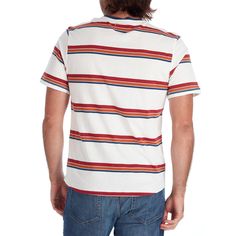 Short sleeve horizontal striped tee    This Item was made in an Eco Friendly Factory    Fits True to Size    Made In India    Style: 5PC1316M Cream India Style, India Fashion, Striped Tee, Eco Friendly, India, Cream