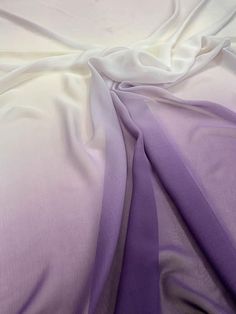 The colors in this ombre silk chiffon designer fashion fabric in purple-grey and purple pair so perfectly together and blend flawlessly. SKU: 7810 Content: 100% Silk Color: Purple-Grey / Purple Width: 54 inches This fabric is a last cut and no longer in production. Once sold out, we are unable to get more. Easy Diy Tie Dye, Ombre Scarf, Ombre Fabric, Ombre Earrings, Silk Chiffon Fabric, Diy Clothes Design, Couture Sewing Techniques, Silver Fabric, Purple Ombre