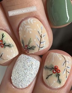 January Nail Art Ideas, Christmas Cruise Nails, Gel Nail Designs Winter, Short Gel Nail Designs Winter, January Nail Art, Winter Manicure Ideas, Short Gel Nail Designs, Nail Designs Winter, Christmas Toes