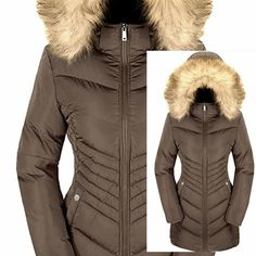 100% Polyester Coffee Color. The Improvement Of Material, Details, And Clipping Makes It Suitable For Daily Wearing, Also Good For Hiking, Traveling, Climbing, And Camping. Fitted Outerwear With Detachable Hood For Outdoor Activities, Fitted Brown Outerwear For Outdoor Activities, Fitted Down Parka For Outdoor, Outdoor Fitted Down Parka, Puffer Parka, Long Puffer, Parka Coat, Fur Hood, Coffee Colour