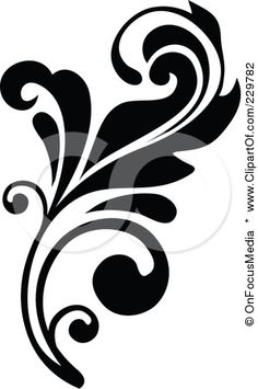 a black and white swirly design on a white background by leorj designs