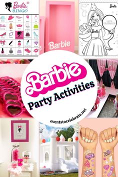 barbie party activities and crafts for kids to do at the birthday party or baby shower