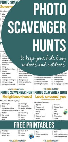 5 free printable photo scavenger hunt ideas for kids | kids activities at home | kids activities indoor | kids activities outdoor #scavengerhunt #photoscavengerhunt Kids Activities Outdoor, At Home Kids Activities, Outdoor Scavenger Hunt Clues, Kids Activities Indoor, Indoor Kids Activities, Teen Scavenger Hunt