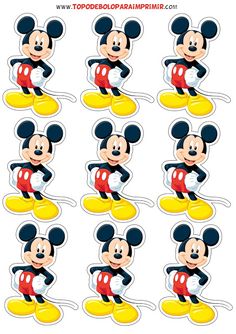 mickey mouse stickers with different poses and expressions for each character in the disney movie