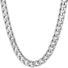 Stainless Steel Curb Chain Round Necklace, Stainless Steel Curb Chain Necklace, Stainless Steel Round Curb Chain Necklace, Round Metal Curb Chain Necklace, Stainless Steel Chain Necklace, Curb Chain Necklace, Lynx, Curb Chain, Steel Chain