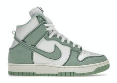 Check out the Nike Dunk High 1985 Enamel Green Denim (Women's) available on @StockX Nike Dunk High 1985, Dunk High 1985, Denim Sneakers, Sneakers Adidas, Nike Dunk High, Dunk High, Nike Sb Dunks, Hot Sneakers, Nike Green