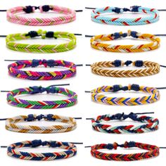 PRICES MAY VARY. Braided bracelet with a variety of colors, fashionable and colorful. The width of the hand rope is about 0.2 inches, and the circumference is about 6-11 inches. The drawstring design makes it adjustable in size and convenient to wear. This bracelet is made by hand. It is made of cotton and linen, with fine workmanship. It can be worn on daily trips and friends gatherings. The friendship braided bracelet is a good gift for friends. It symbolizes the enduring friendship and unlimi Trendy Adjustable Multicolor Friendship Bracelets, Resizable Multicolor Braided Friendship Bracelets, Trendy Multicolor Friendship Bracelets With Sliding Knot, Trendy Multicolor Braided Bracelet As Gift, Adjustable Multicolor Woven Friendship Bracelets, Multicolor Braided Bracelets With Sliding Knot For Friendship, Trendy Multicolor Braided Bracelets, Casual Multicolor Resizable Friendship Bracelets, Casual White Woven Braided Bracelets