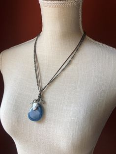 "INDIGO MOOD ~ Blue Quartzite, Sterling Silver & Shell Pendant on Seed Bead & Brown Cord Necklace ~ 22\" Long ~ Lobster Clasp ~ .925 & Silpada Logo Stamped ~ Excellent Condition Display Item" Blue Quartzite, Braided Ring, Blue Sodalite, Silpada Jewelry, Gorgeous Bracelet, Shell Pendant, Multi Strand Necklace, Cord Necklace, Photo Bracelet